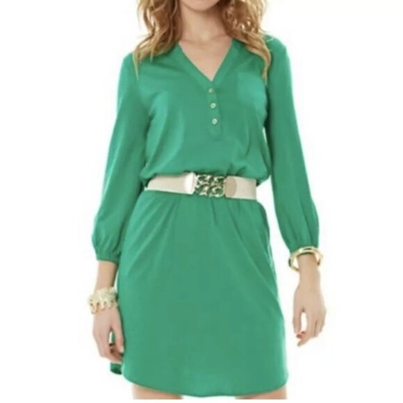 Lilly Pulitzer Dresses & Skirts - Lilly Pulitzer Green Pima Cotton Beckett Dress Size S